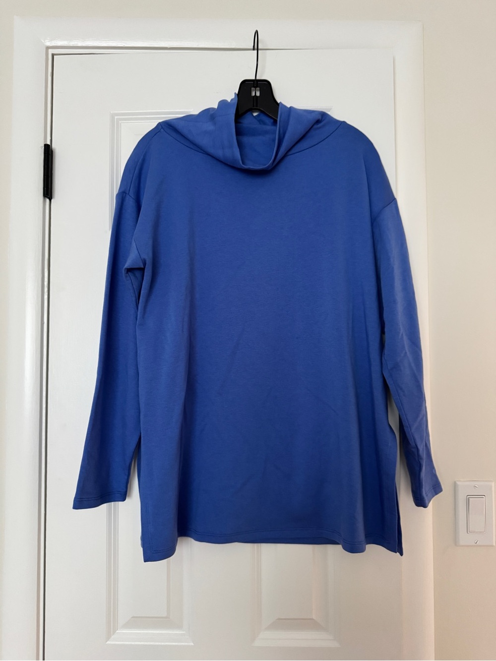 NWT Eileen Fisher Funnel Neck Tunic Blue Star XXS - Picture 3 of 6